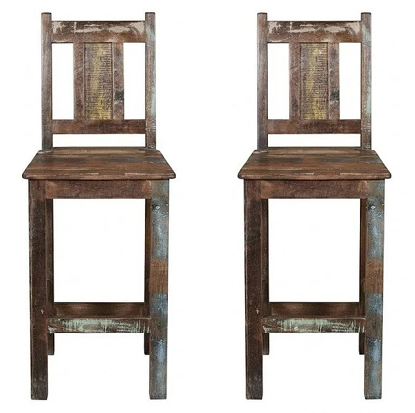 Moti Furniture Trinidad Bar Height Chair in Multi (set of 2) 87011004