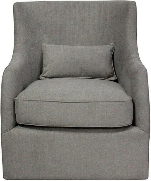 Moti Furniture Wade Swivel Lounge Chair in Gray 88023024