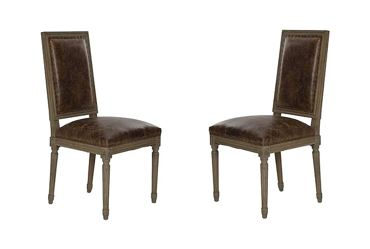 Zentique Louis Side Chair in Recycled Oak (Set of 2) FC010-4 E255-3 CP035 Jute