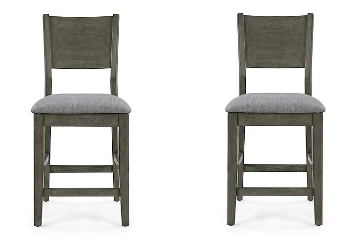 Furniture of America Anton Counter Height Chair (Set of 2) in Gray/Light Gray CM3986PC-2PK