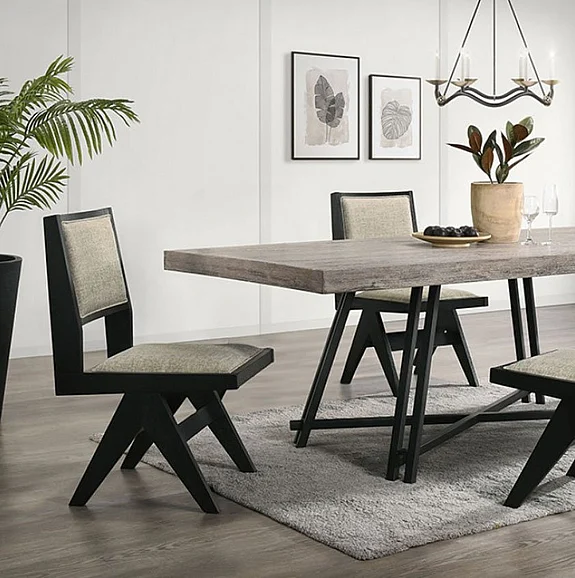 Furniture of America Tottenham Dining Table in Black FM3222BK-T