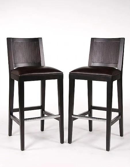 Indo Puri Garis Bar Stool in Espresso (Set of 2)