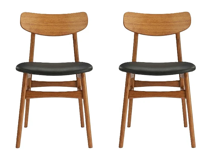 Greenington Cassia Dining Chair w/ Leather Seat - Set of 2, Amber GCA002AM
