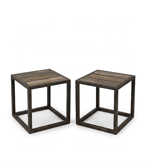 Zentique Liesbeth Stool in Brown (Set of 2) HS027