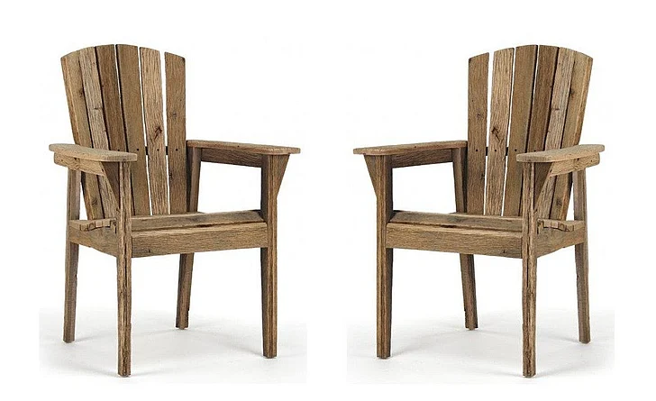 Zentique Bordea Arm Chair in Natural (Set of 2) HS083