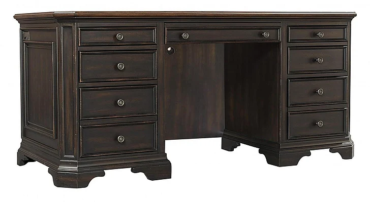 Aspenhome Hampton Credenza Desk in Black Cherry I242-316