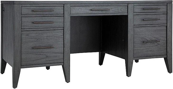 Aspenhome Preston 66" Executive Desk in Gray I597-303