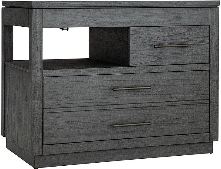 Aspenhome Preston Workstation Combo File with Lift Top in Gray I597-380