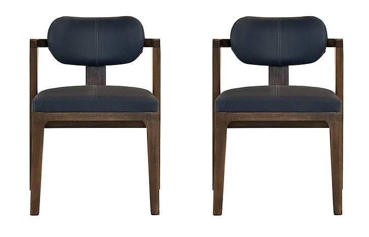IFD Zaphiro Upholstered Chair in Navy Blue (Set of 2) IFD5953CHU