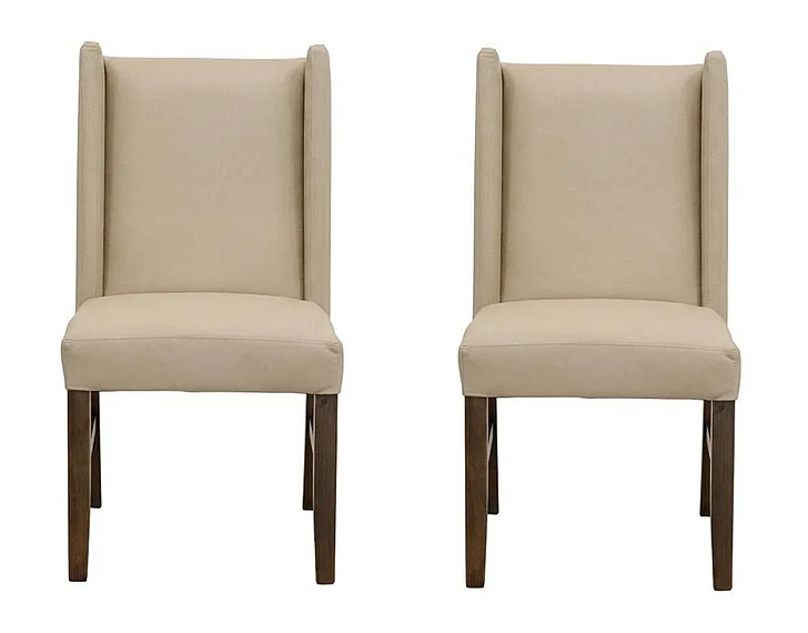 IFD Silver Upholstered Chair in Ivory (Set of 2) IFD6473CHU