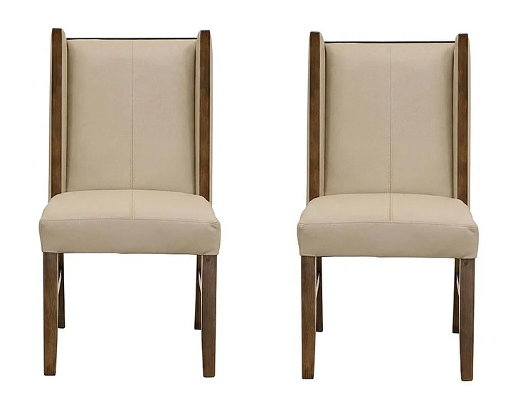 IFD Silver Upholstered Chair in Ivory (Set of 2) IFD6474CHU