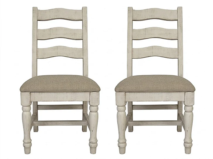 IFD Rock Valley Dining Chair in White (Set of 2) IFD1922CHR