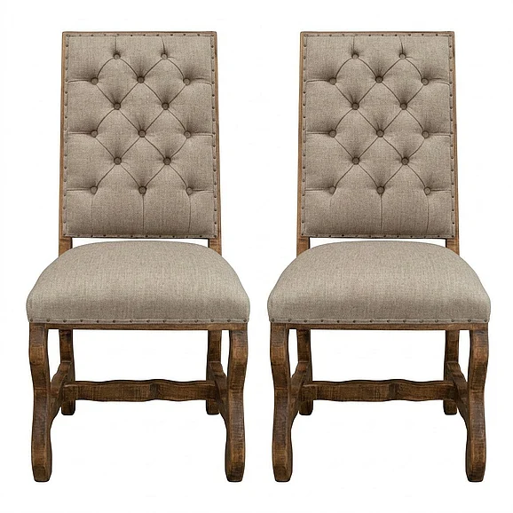 IFD Marquez Dining Chair in Gray (Set of 2) IFD4351CHRTF