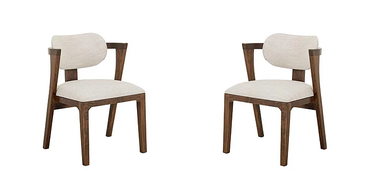 IFD Zaphiro Upholstered Arm Chair in Brown IFD5951CHUIV (Set of 2)