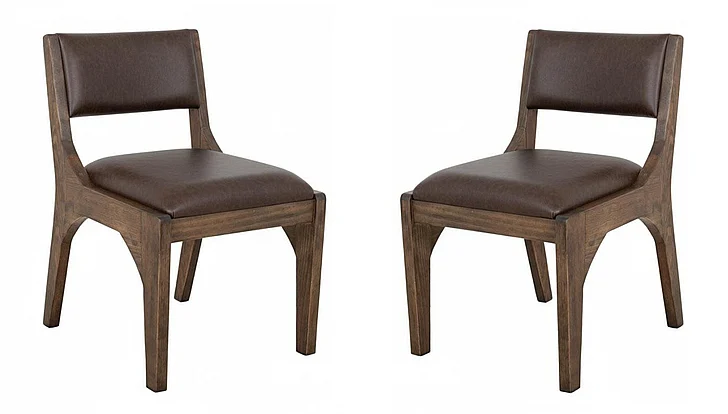 IFD Zaphiro Upholstered Side Chair in Brown IFD5952CHUBN (Set of 2)