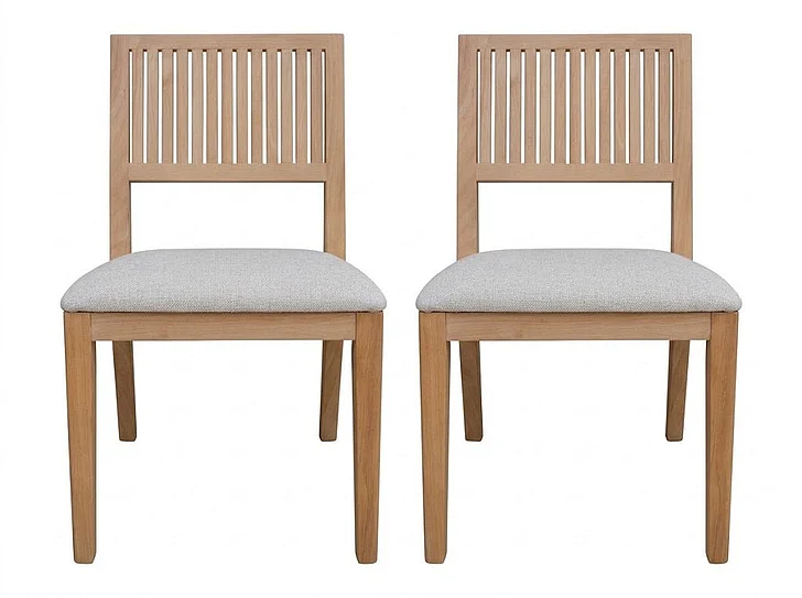 IFD Giza Dining Chair in Natural IFD6121CHR (Set of 2)