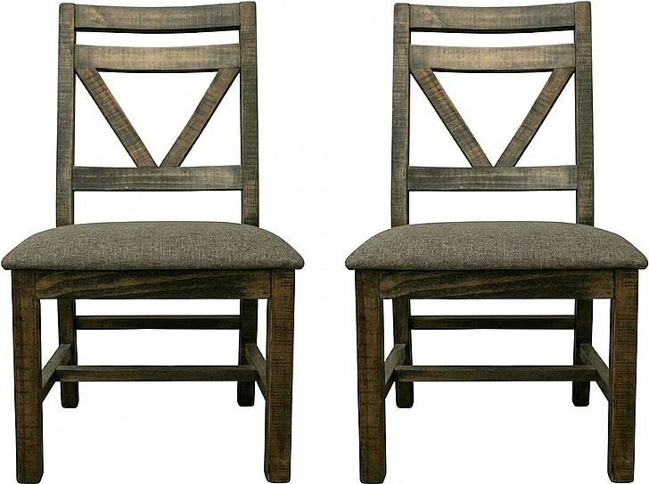 IFD Loft Brown 24" Barstool in Two Tone IFD6551BST24 (Set of 2)
