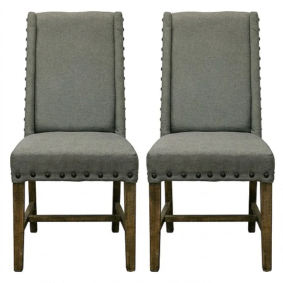 IFD Loft Upholstered Dining Chair in Gray (Set of 2) IFD6551CHR
