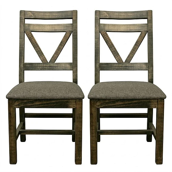 IFD Loft Dining Chair in Brown (Set of 2) IFD6552CHR