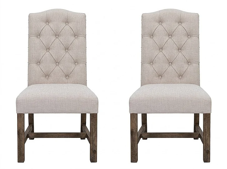 IFD Aruba Chair White/Brown (Set of 2) IFD7331CHR
