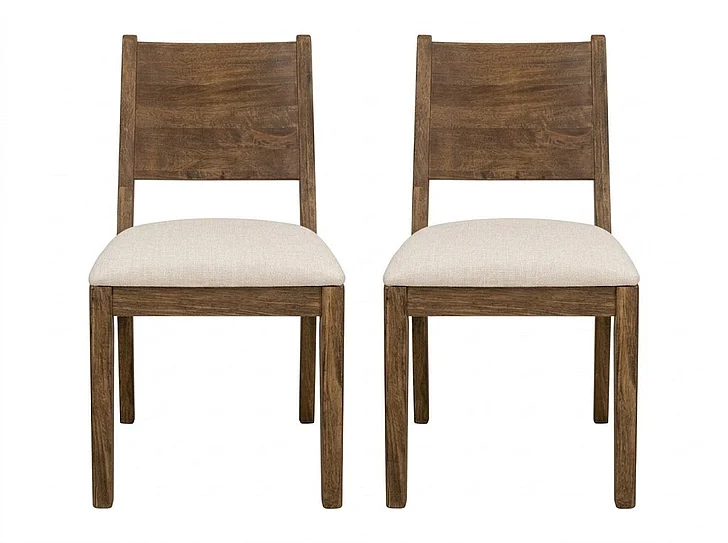 IFD Olimpia Dining Chair in Natural IFD7381CHR (Set of 2)