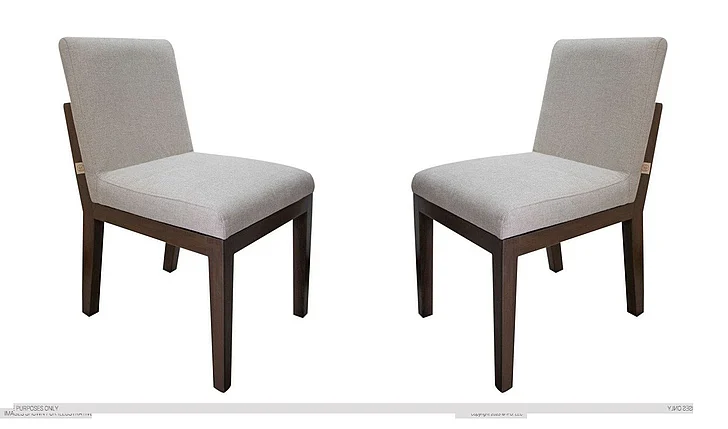 IFD Natural Parota Upholstered Dining Chair (Set of 2) in Natural IFD8682CHU/IFD8682CHU