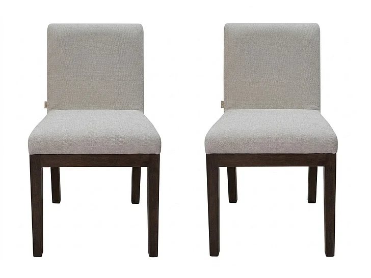 IFD Natural Parota Upholstered Dining Chair (Set of 2) in Natural IFD8682CHU/IFD8682CHU