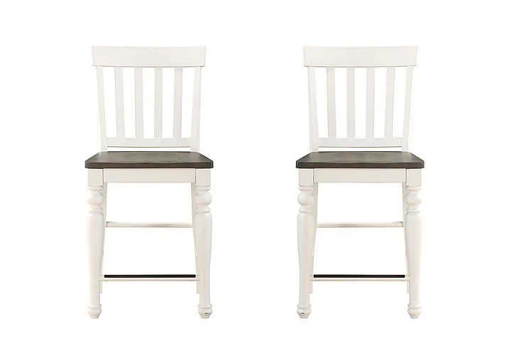Steve Silver Joanna Counter Chair in Two-tone Ivory and Mocha (Set of 2) JA700CCN