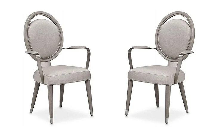 AICO Eclipse Arm Chair (Set of 2) in Moonlight KI-ECLP004-135