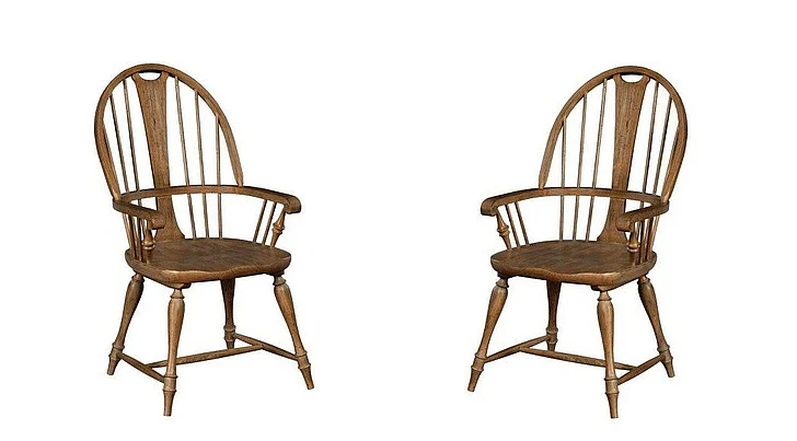 Kincaid Weatherford-Heather Baylis Arm Chair in Brown 76-064 (Set of 2)