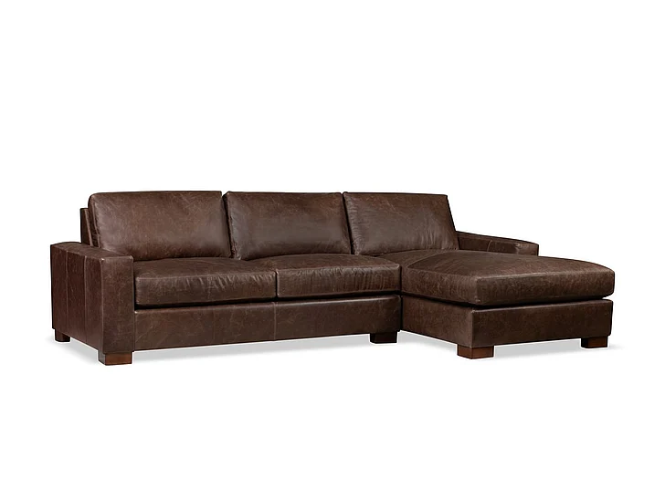 Stone & Leigh Juno 2-Piece Leather Chaise Sectional Set