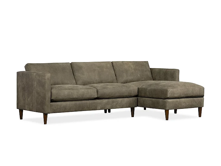Stone & Leigh Lucca 2-Piece Leather Chaise Sectional Set