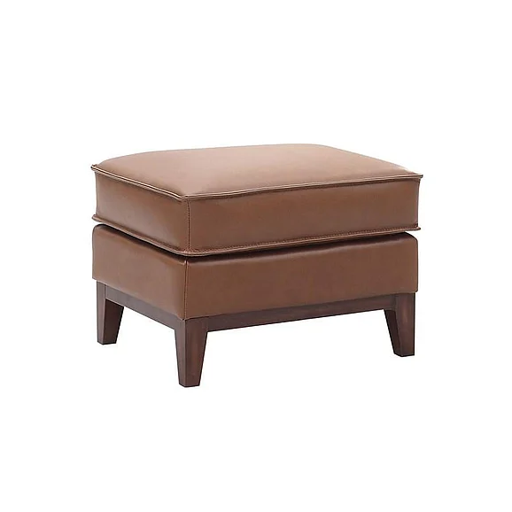 Leather Italia USA Weston Ottoman in Highland Saddle 9661-6803-001015S