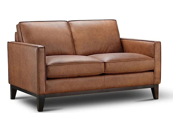 Leather Italia USA Weston Loveseat in Highland Saddle 9661-6803-021015S