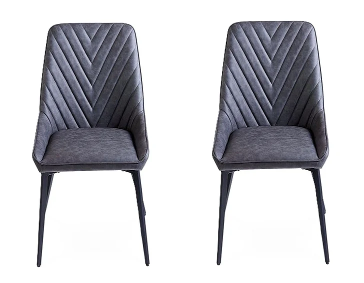 Modus Lucia Upholstered Dining Chair in Charcoal LELB63 (Set of 2)