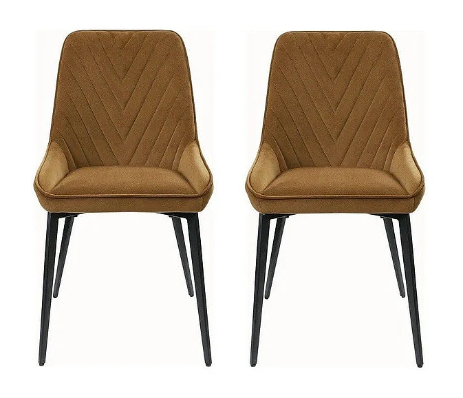Modus Furniture Lucia Upholstered Dining Chair in Rich Brown LEPJ64 (Set of 2)