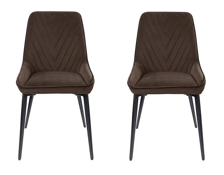 Modus Furniture Lucia Upholstered Dining Chair in Rich Brown LEPJ65 (Set of 2)