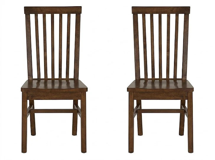Linon Home Tory Side Chair Set of 2 in Walnut AC103WAL02KD