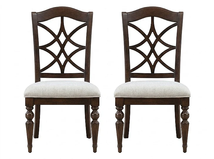 Liberty Furniture Arden Road Splat Back Side Chair in Satin Cherry (Set of 2) 512-C2501S