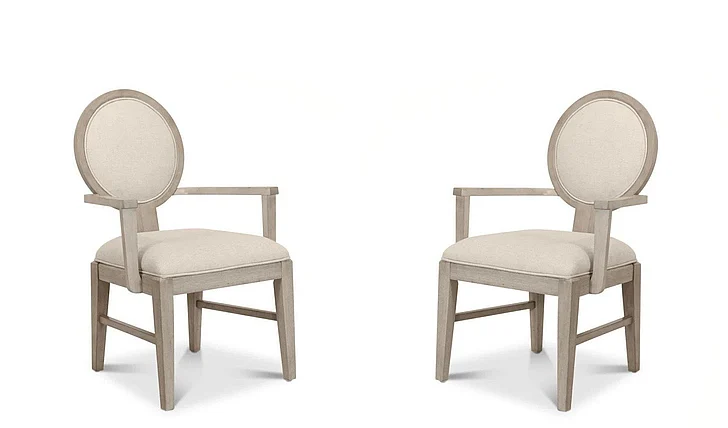 Finn & Louise (Lineage) Manhattan Valley Dining Arm Chair in Dusty Rose FL-D97582 (Set of 2)