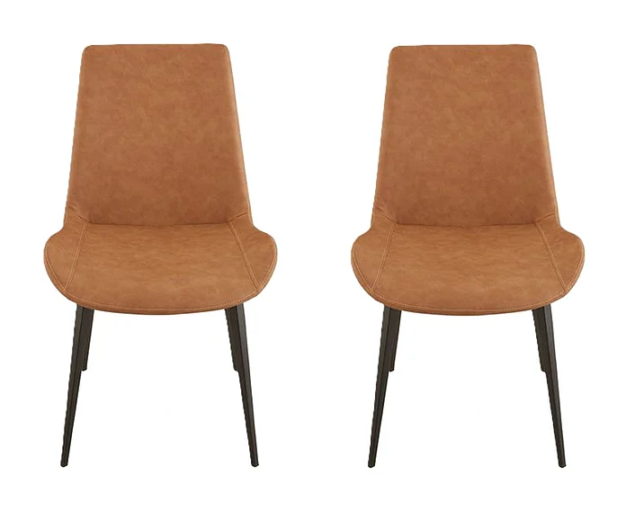 Modus Nicoya Upholstered Dining Chair in Brown/Black LJLF63 (Set of 2)