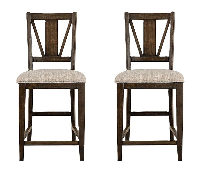 Magnussen Westley Falls Graphite Upholstered Counter Chair (Set of 2) D4399-82