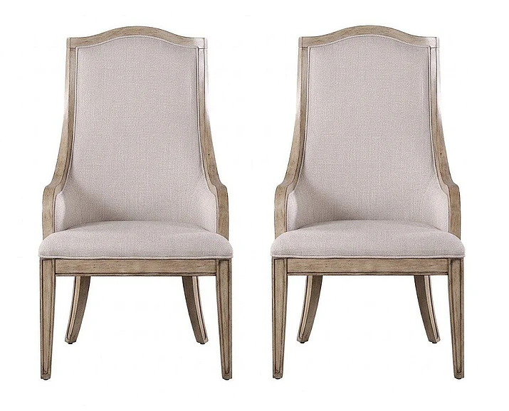 McFerran Home Furnishing D4100 Arm Chair in Antique White Wash D4100-HC (Set of 2)
