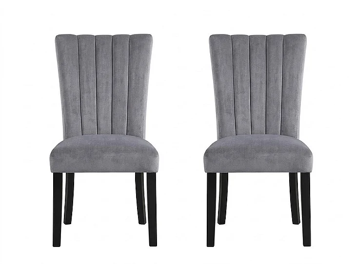McFerran Home Furnishing D549 Side Chair in Grey D549SC (Set of 2)