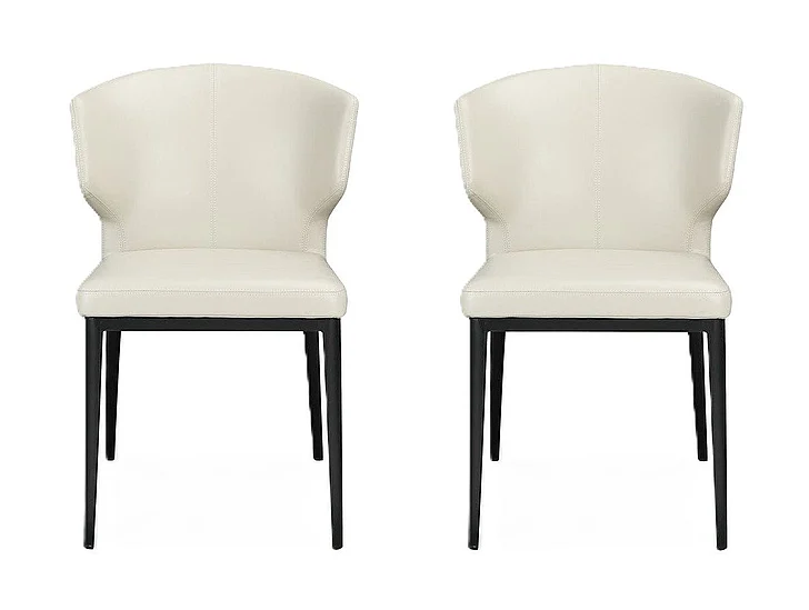 Moe's Home Delaney Dining Chair in Beige-Set Of Two EJ-1018-34