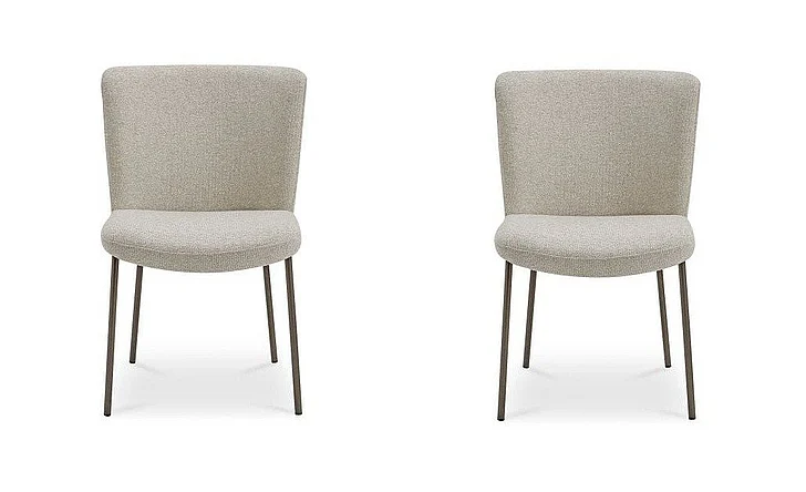 Moe's Home Early Performance Fabric Dining Chair Set Of Two in Beige YM-1012-34