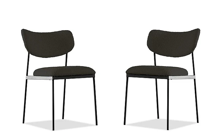 Mobital Clique Dining Chair Black Leatherette (Set of 2) DCH-CLIQ-BLAC-PCBLA