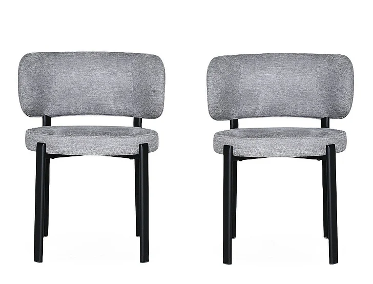 Mobital Lily Dining Chair Ash Twill Fabric (Set of 2) DCH-LILY-ASHT-PCBLA