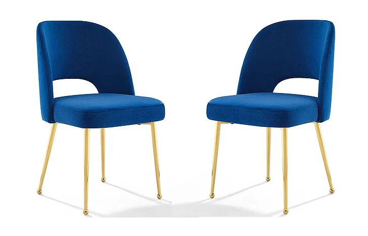 Modway Rouse Dining Room Side Chair in Navy (Set of 2) EEI-4162-NAV