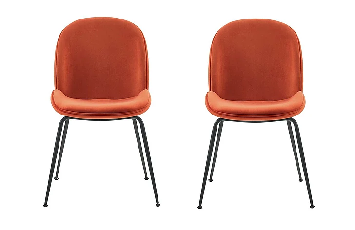 Modway Scoop Dining Chairs in Orange (Set of 2) EEI-4635-ORA